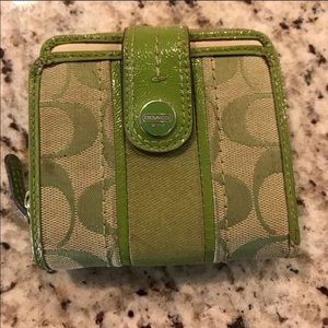 Apple green coach wallet!